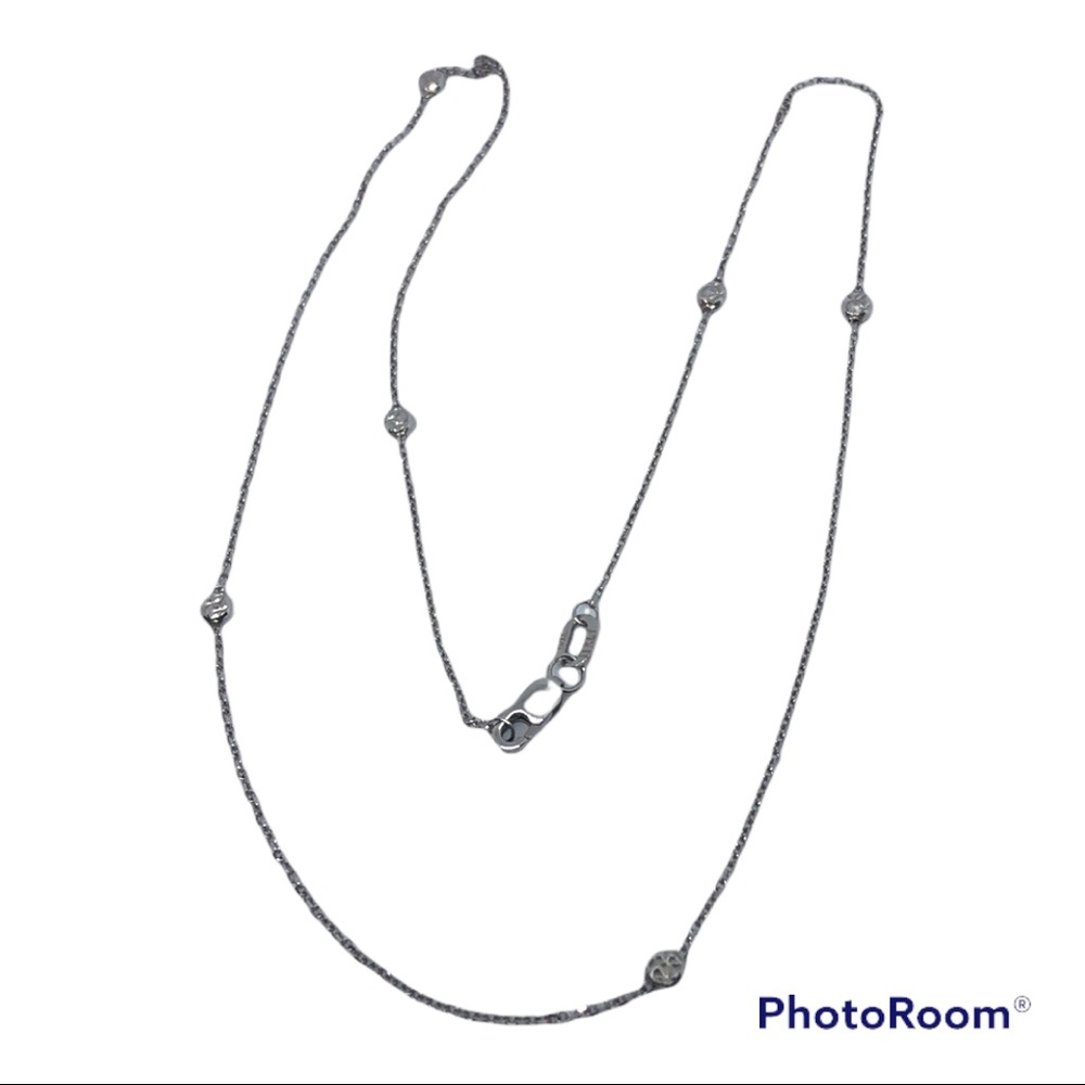 10K white  gold chain, made in Italy